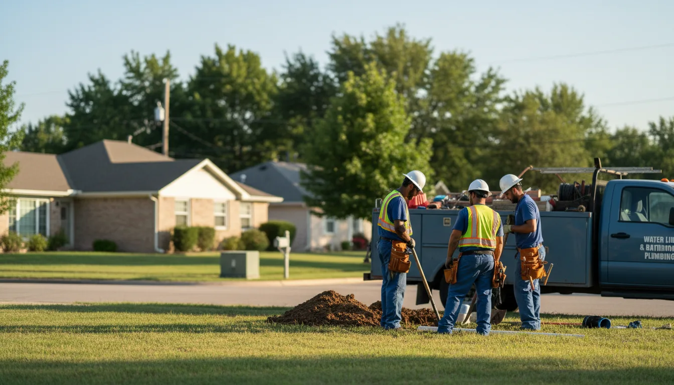 Residential water line and bathroom plumbing service in Fiskdale, MA